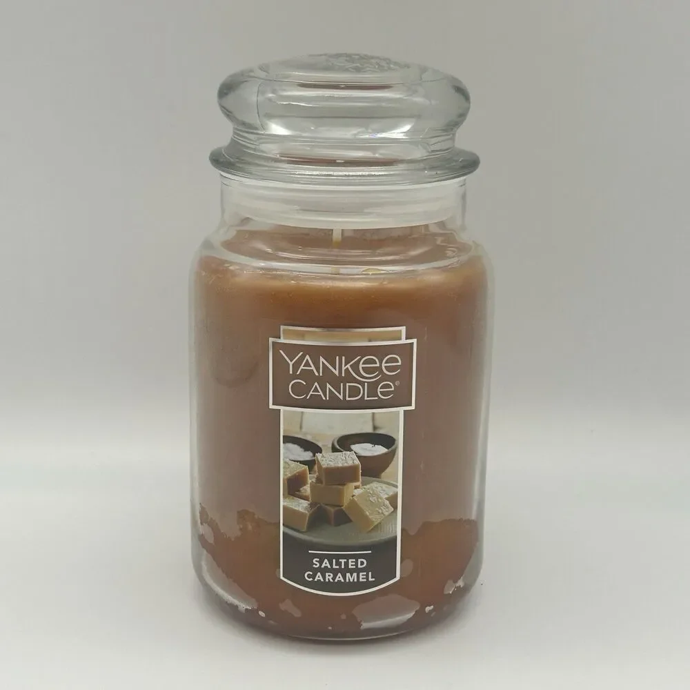 Yankee Candle SALTED CARAMEL 22 oz Single Wick Original Large Jar Candle